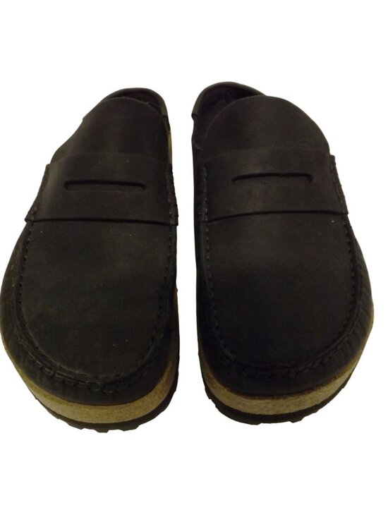 Birkenstock Mens Black Naples Suede Penny Loafers W Cork Sole Size 42 EU 9 US main image 8